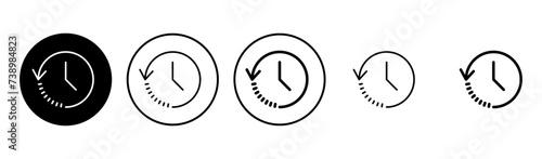 History icon set. recent event history