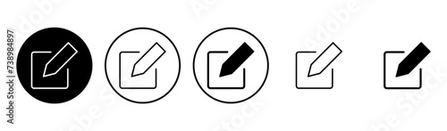 Edit icon set. edit document icon. edit text icon. pencil. sign up