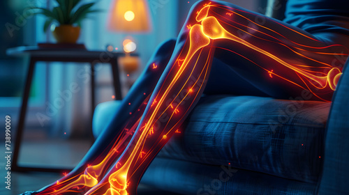 Knee and femur pain with digital composite