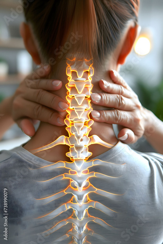 Neck pain with digital composite