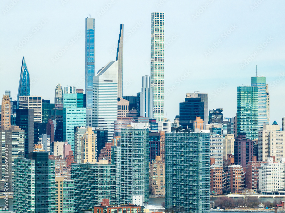 Obraz premium Newtown Creek - NYC Skyline