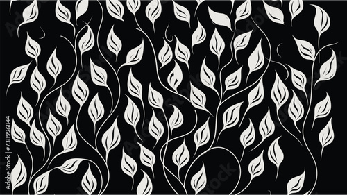 Vector illustration. Olive branch modern ornament. Bright summer or spring print for any purposes. Tropical background, summer wallpaper. Halftone monochrome texture background.