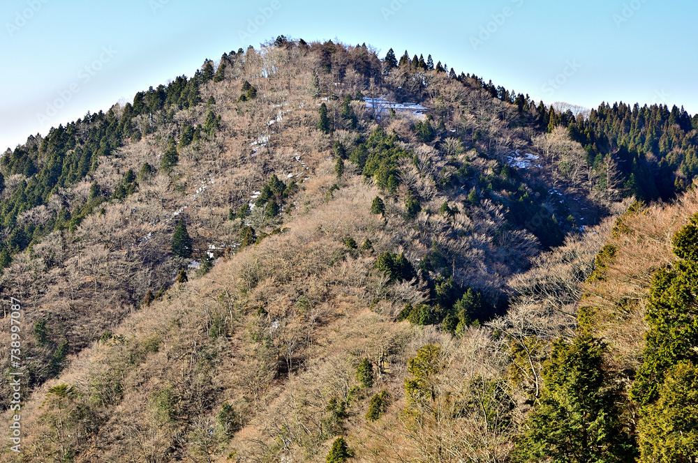 Fototapeta premium 丹沢の檜岳山稜 雨山より望む檜岳