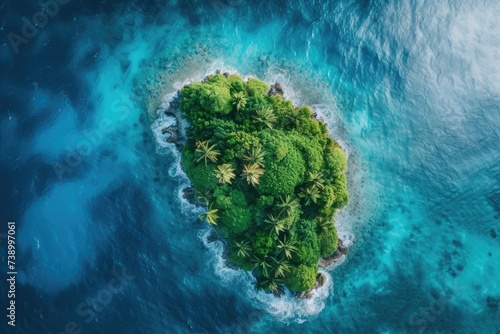Aerial view of tropical island  © kramynina