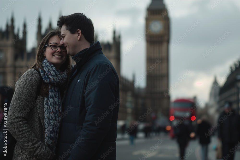 Young couple in London