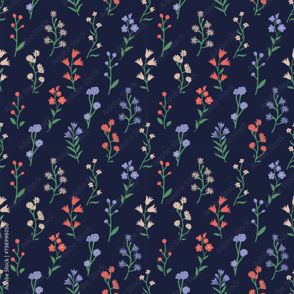 Fototapeta premium Seamless floral pattern