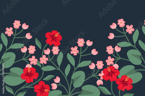 Wallpaper Mural Decorative tropical background Torontodigital.ca