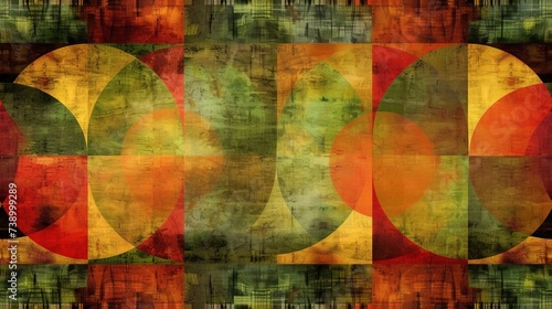 Dirty Grunge Wallpaper Texture with Red, Orange, Yellow, and Green Shapes