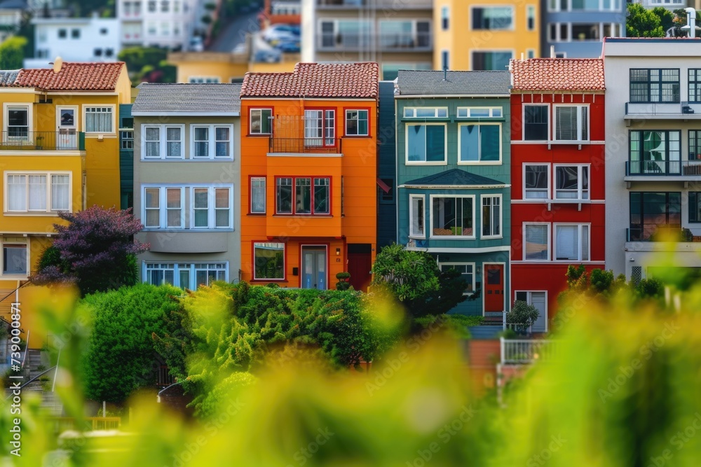 Fototapeta premium Houses background