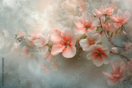 Ethereal Floral Blossoms on Textured Canvas
Soft floral blossoms are captured in ethereal beauty against a textured canvas, creating a romantic and dreamy artwork.

