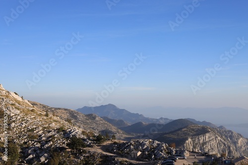 Beautiful view of mountains under blue sky outdoors © New Africa