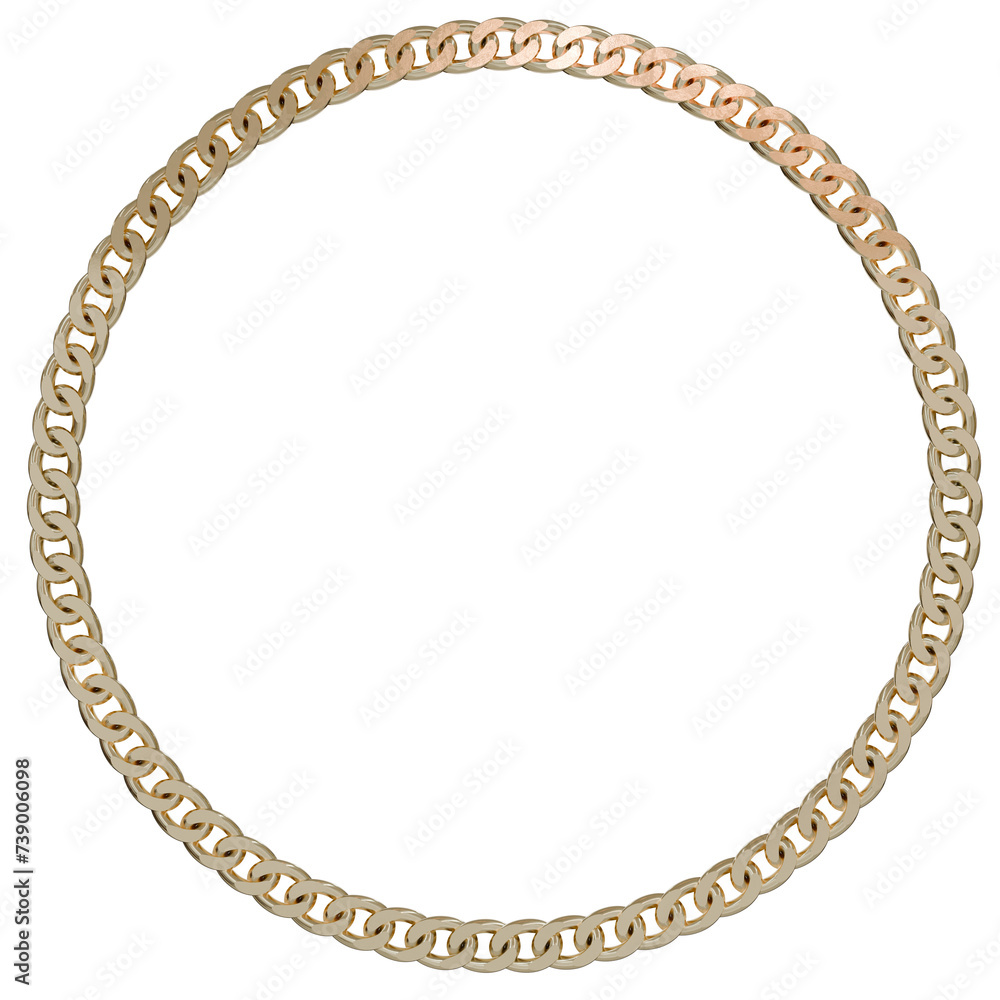 Strength & Style: Elevate your art with this striking 3D frame. Intertwined gold Cuban chains form a circle, symbolizing power and sophistication Strength & Style: Elevate your art with this striking 3D frame. Intertwined gold Cuban chains form a circle, symbolizing power and sophistication