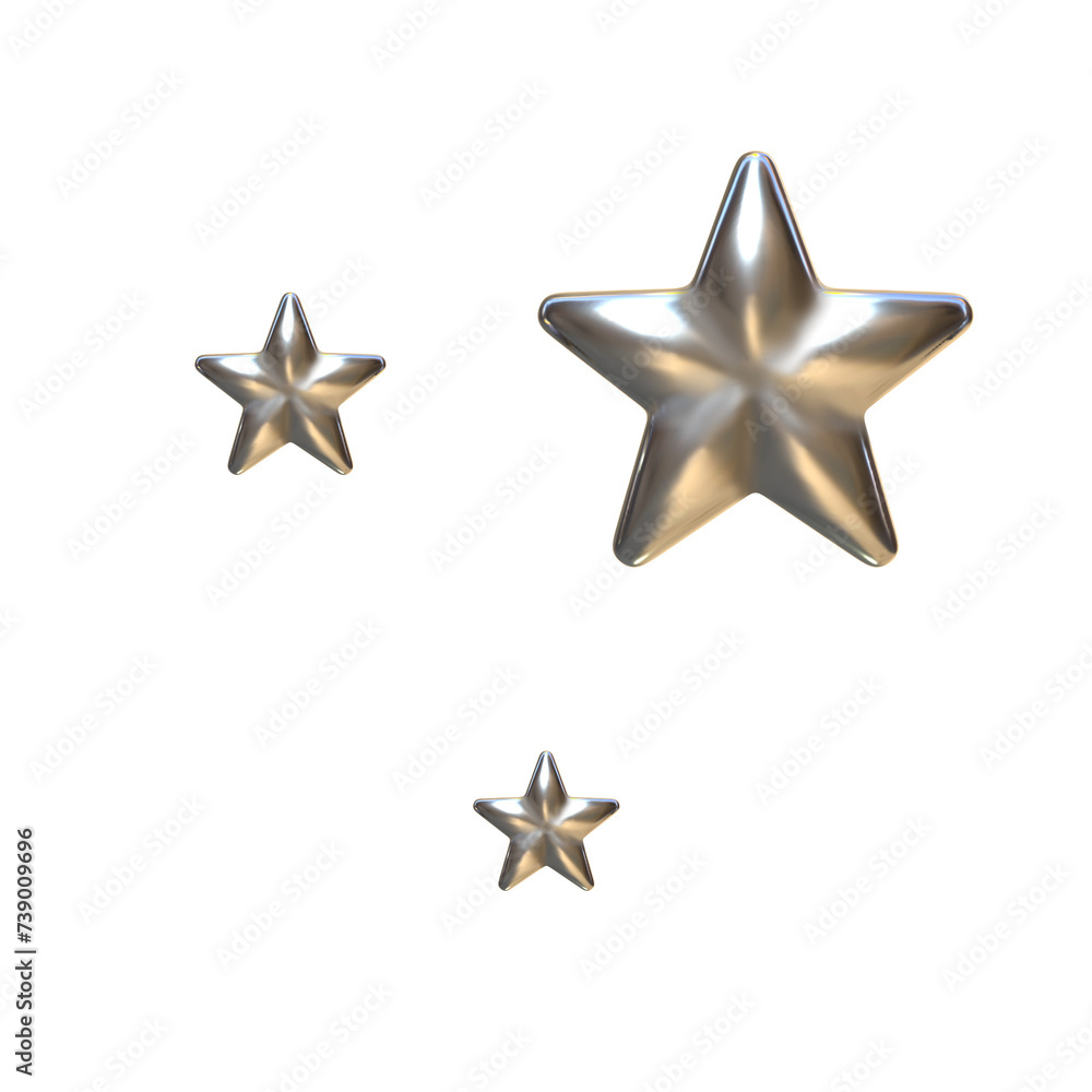 3D cool star sparkle emoji. Cute shiny star shaped object. Magic element. Cartoon creative design icon isolated on white background. 3D Rendering
