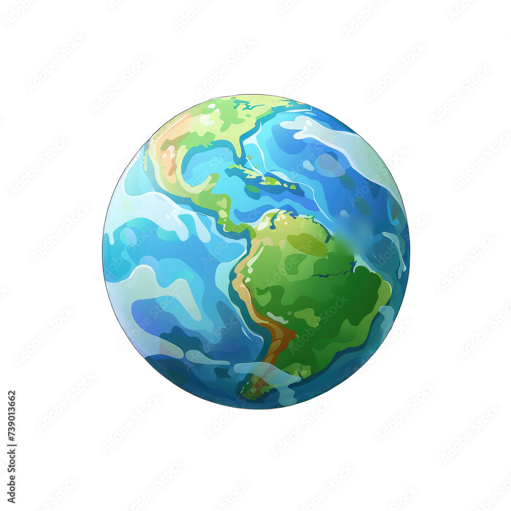 Advocating for Earth's Protection: Cartoon 3D Earth Icon Concept Advocating for Earth's Protection: Cartoon 3D Earth Icon Concept