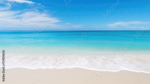 Sandy Beach With Blue Sky and Ocean