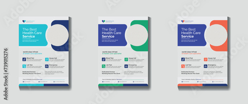 Creative medical healthcare flyer design layout