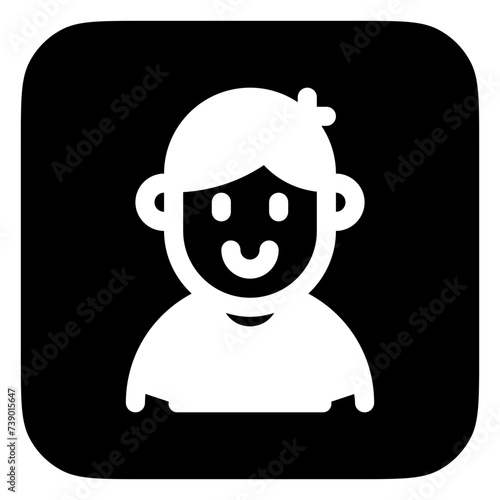Editable person boy wearing t-shirt avatar vector icon. User, profile, identity, persona. Part of a big icon set family. Perfect for web and app interfaces, presentations, infographics, etc