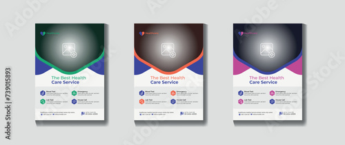 Corporate medical healthcare flyer design template