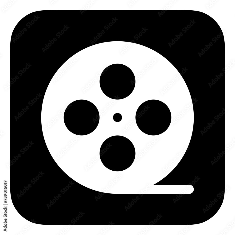 Editable film reel, movie roll vector icon. Movie, cinema, entertainment. Part of a big icon set family. Perfect for web and app interfaces, presentations, infographics, etc