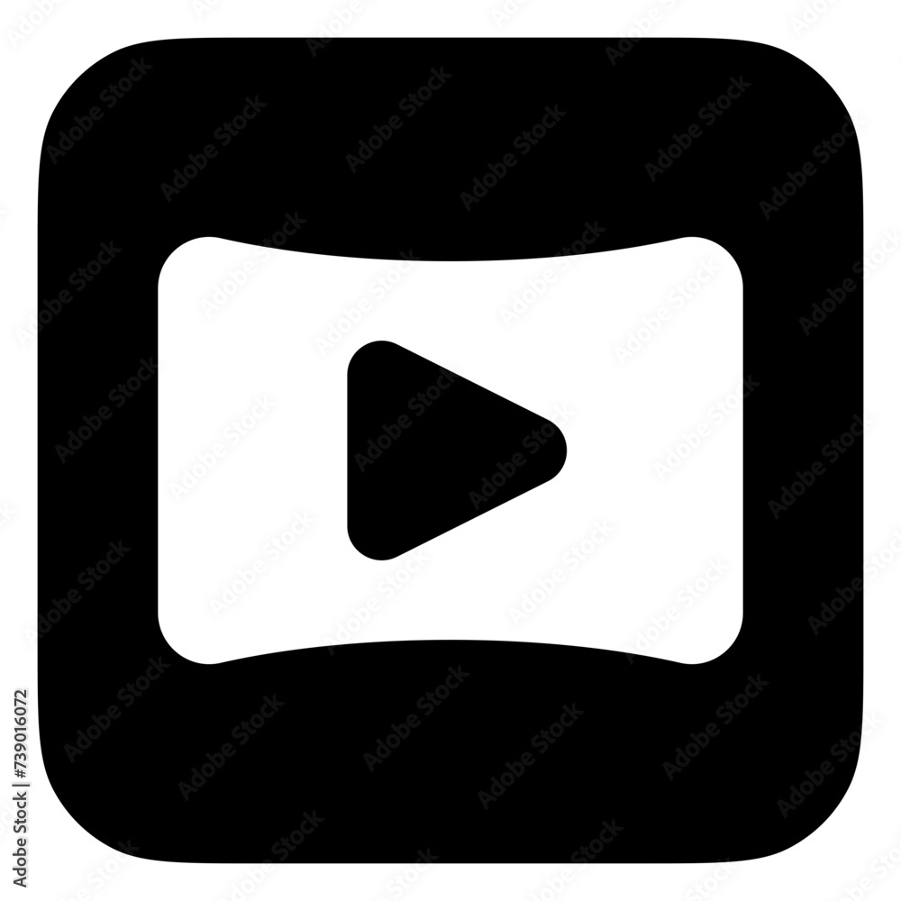 Editable curved wide screen, play video vector icon. Movie, cinema, entertainment. Part of a big icon set family. Perfect for web and app interfaces, presentations, infographics, etc Editable curved wide screen, play video vector icon. Movie, cinema, entertainment. Part of a big icon set family. Perfect for web and app interfaces, presentations, infographics, etc