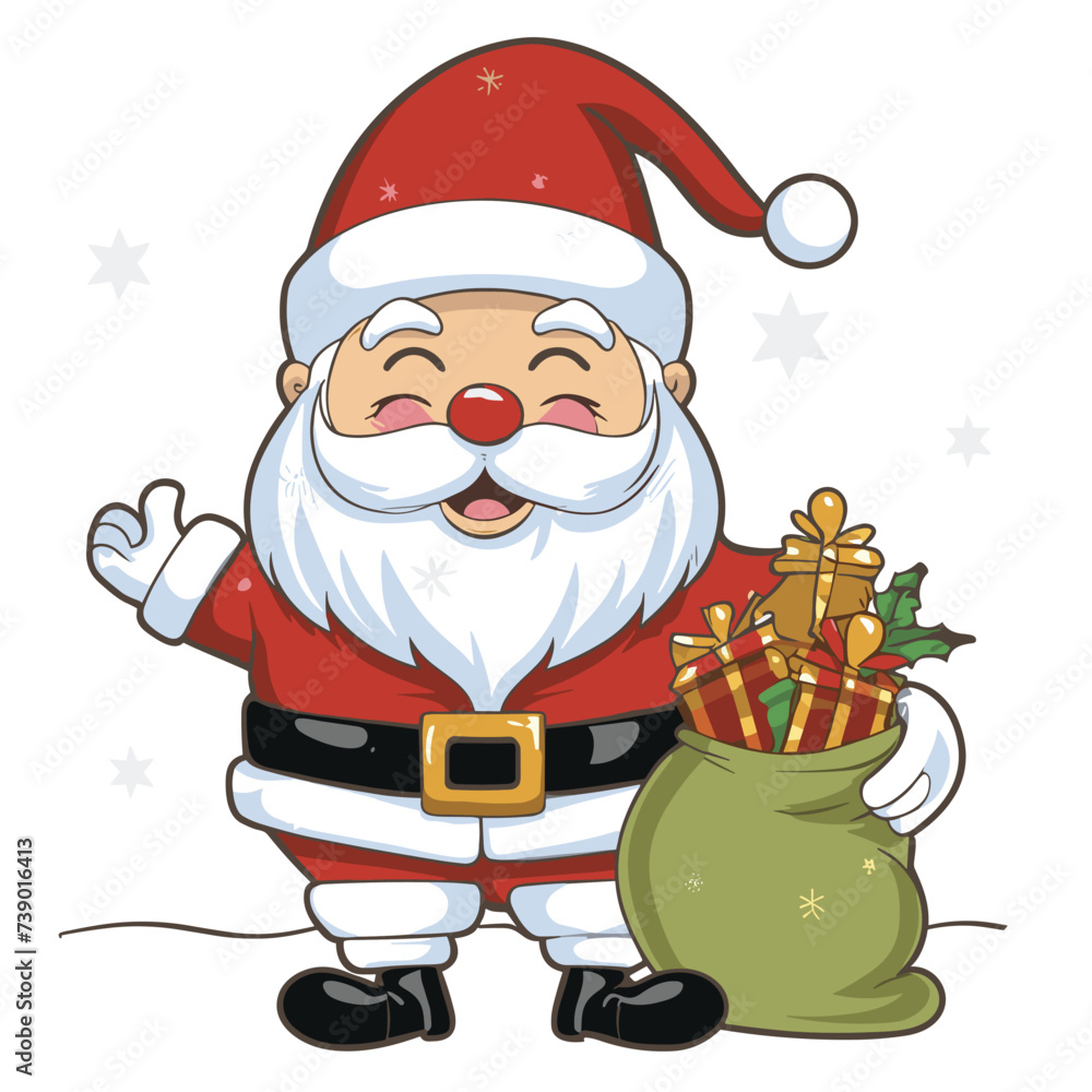 cute santa cluse cartoon vector on white background
cute santa cluse cartoon vector on white background