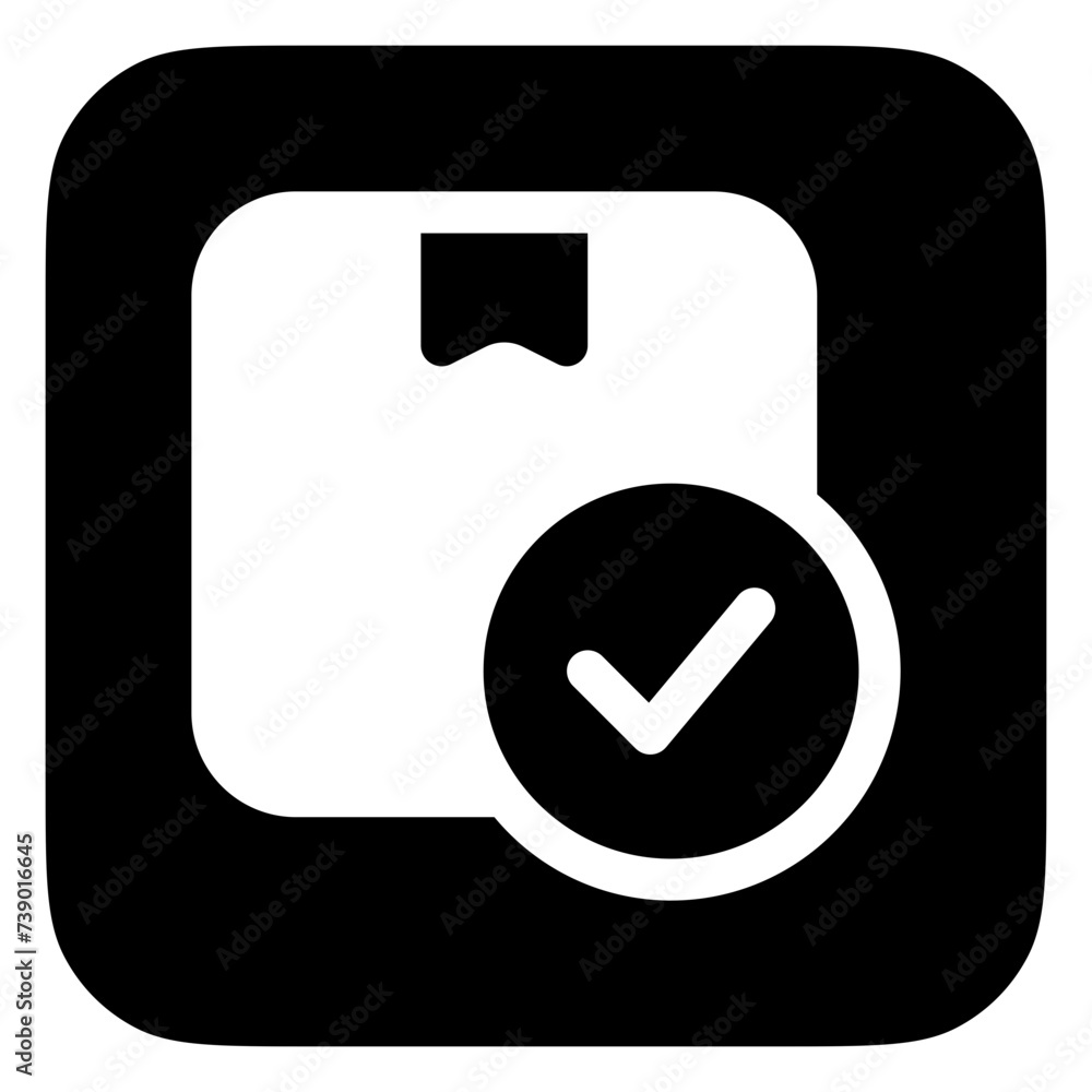 Editable package check vector icon. Shipping, delivery, e-commerce, transport, logistics. Part of a big icon set family. Perfect for web and app interfaces, presentations, infographics, etc Editable package check vector icon. Shipping, delivery, e-commerce, transport, logistics. Part of a big icon set family. Perfect for web and app interfaces, presentations, infographics, etc