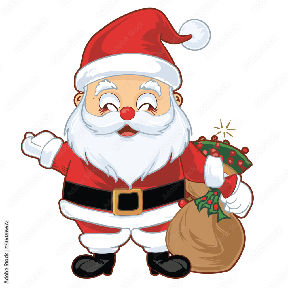cute santa cluse cartoon vector on white background
cute santa cluse cartoon vector on white background