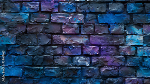 blue and purple brick wallpaper