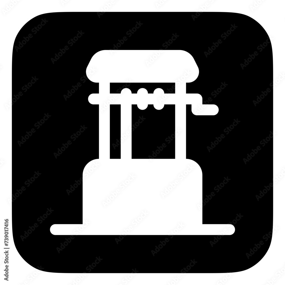 Editable water well vector icon. Water source, rural, structure. Part of a big icon set family. Perfect for web and app interfaces, presentations, infographics, etc Editable water well vector icon. Water source, rural, structure. Part of a big icon set family. Perfect for web and app interfaces, presentations, infographics, etc