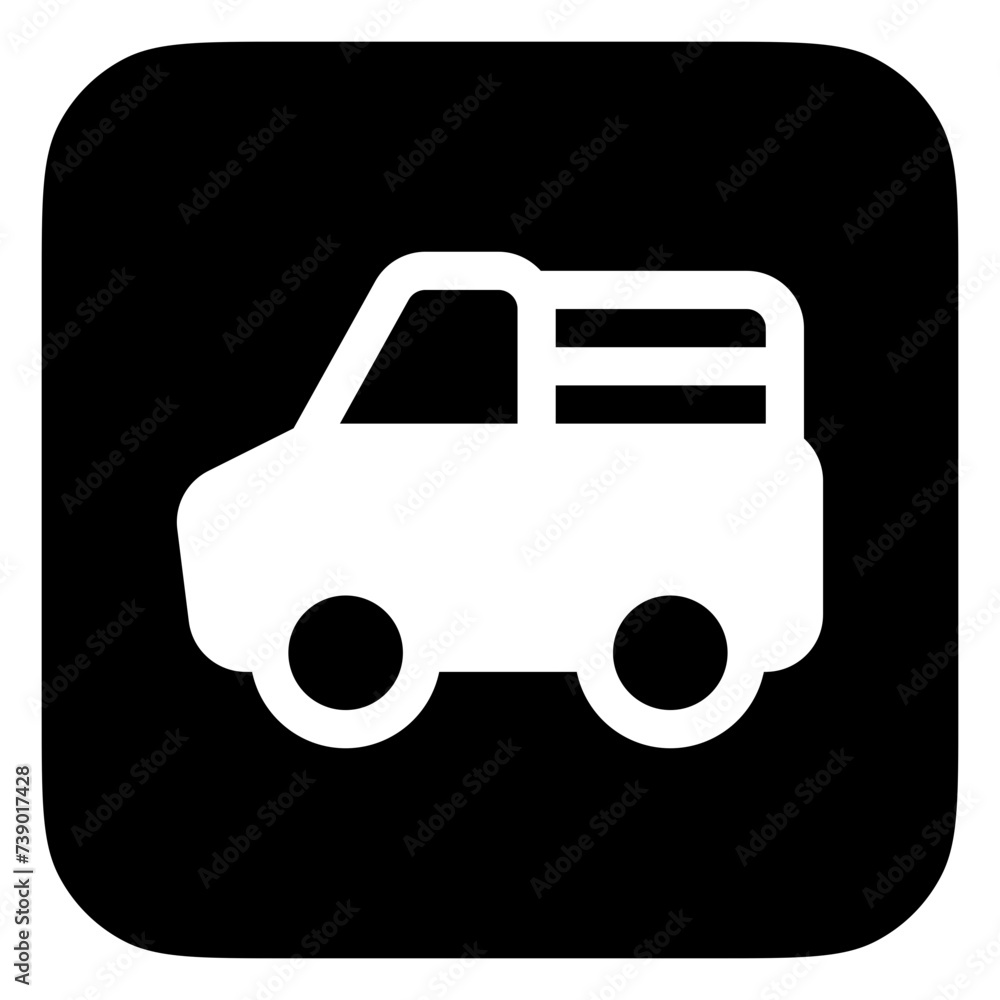 Editable farmer truck vector icon. Farming, transportation, vehicle. Part of a big icon set family. Perfect for web and app interfaces, presentations, infographics, etc