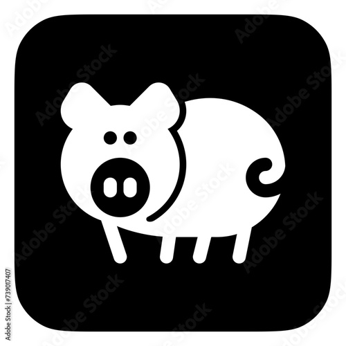 Editable pig, sow, boar vector icon. Animal, farm, livestock. Part of a big icon set family. Perfect for web and app interfaces, presentations, infographics, etc