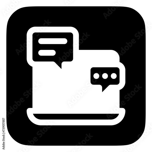Editable online discussion, comment vector icon. Online learning, course, tutorial. Part of a big icon set family. Perfect for web and app interfaces, presentations, infographics, etc
