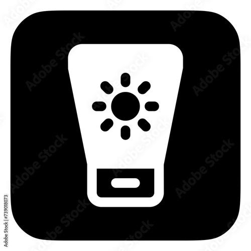 Editable sunblock vector icon. Cosmetics, makeup, skincare, beauty. Part of a big icon set family. Perfect for web and app interfaces, presentations, infographics, etc