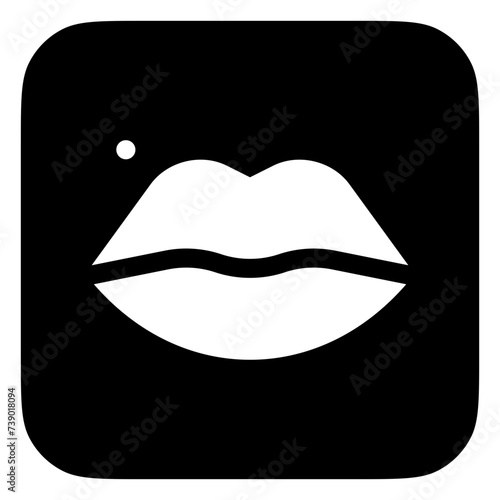 Editable pretty lips vector icon. Cosmetics, makeup, skincare, beauty. Part of a big icon set family. Perfect for web and app interfaces, presentations, infographics, etc