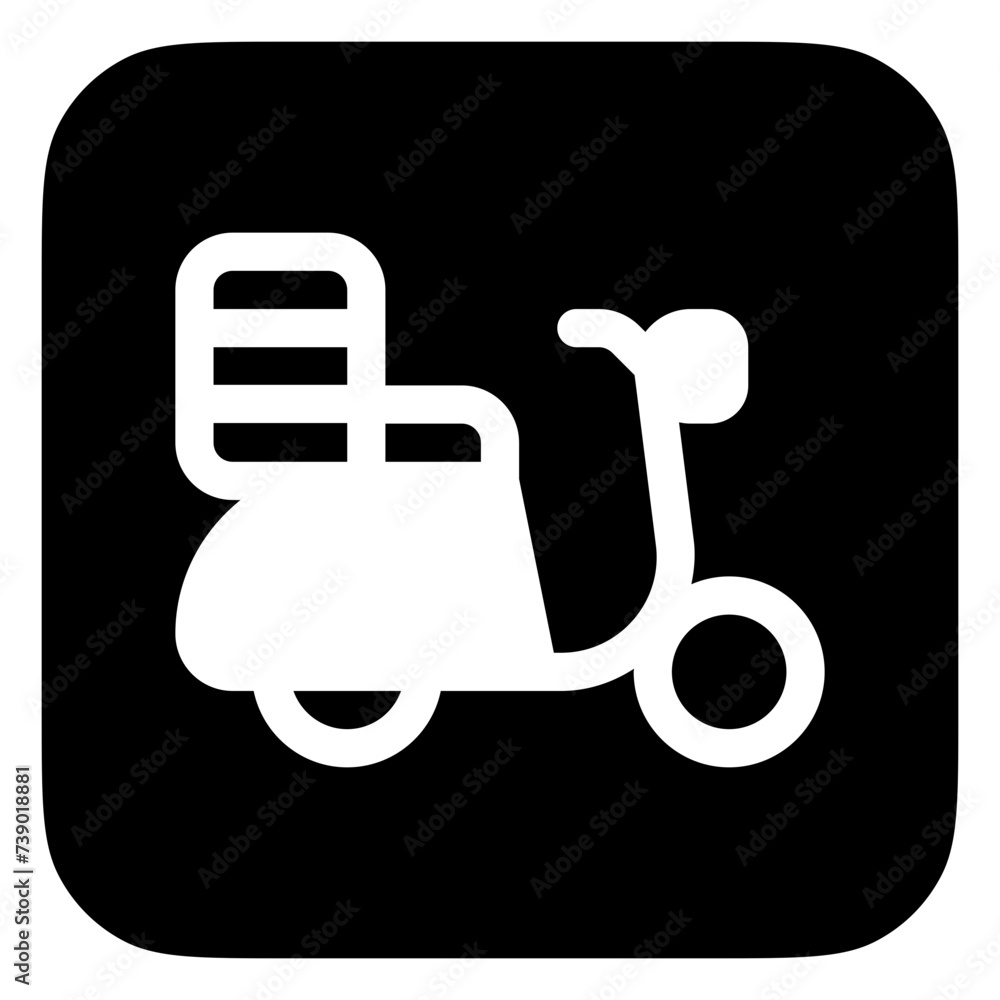Editable delivery bike, scooter vector icon. Part of a big icon set family. Perfect for web and app interfaces, presentations, infographics, etc