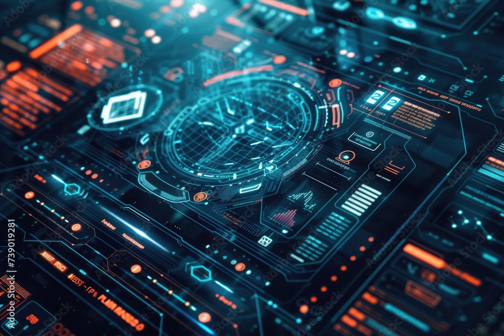 A bold and futuristic web template for a technology news portal.