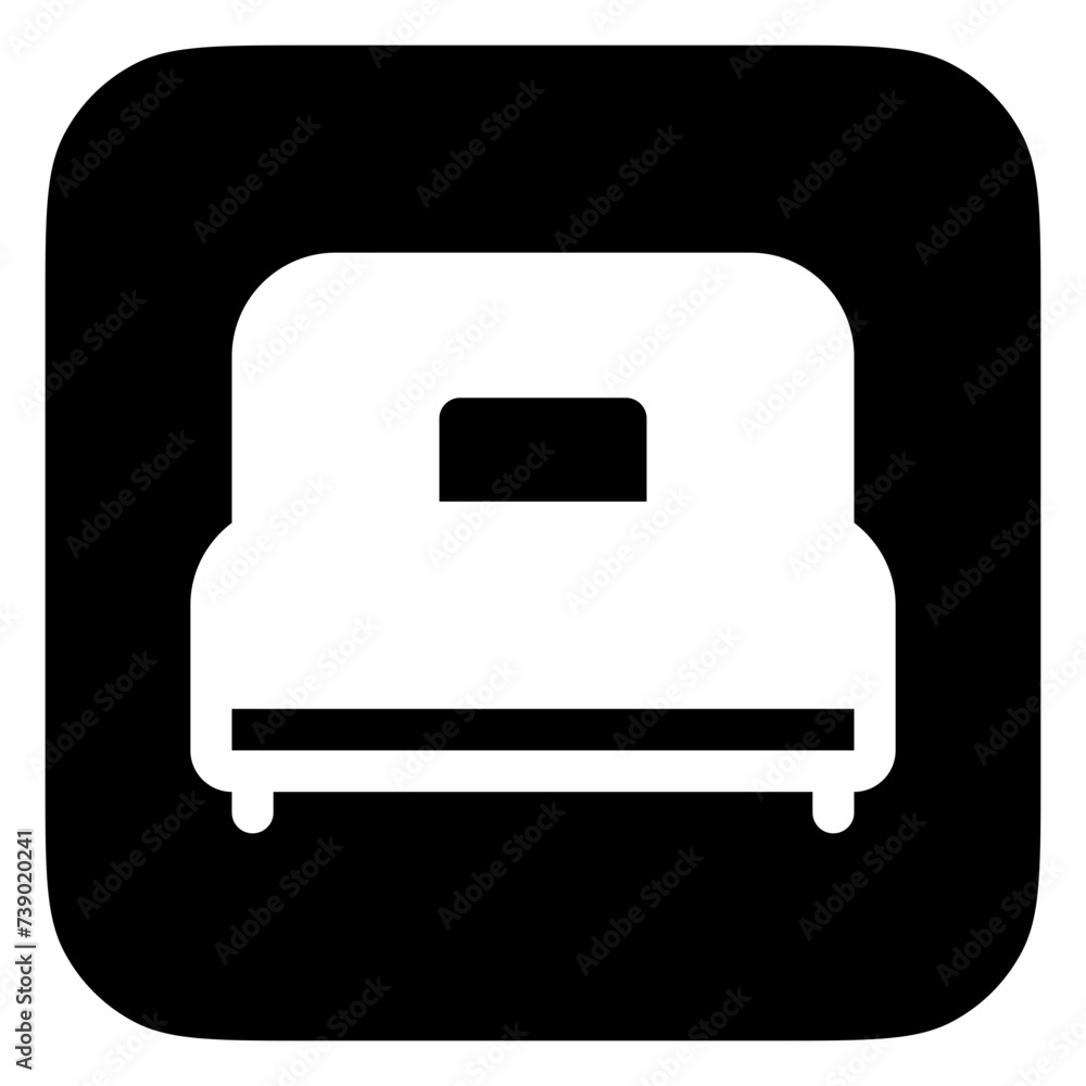 Editable single bed vector icon. Part of a big icon set family. Perfect for web and app interfaces, presentations, infographics, etc Editable single bed vector icon. Part of a big icon set family. Perfect for web and app interfaces, presentations, infographics, etc