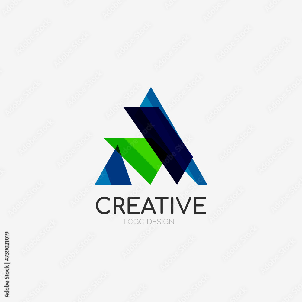Triangle abstract logo, business emblem icon Triangle abstract logo, business emblem icon