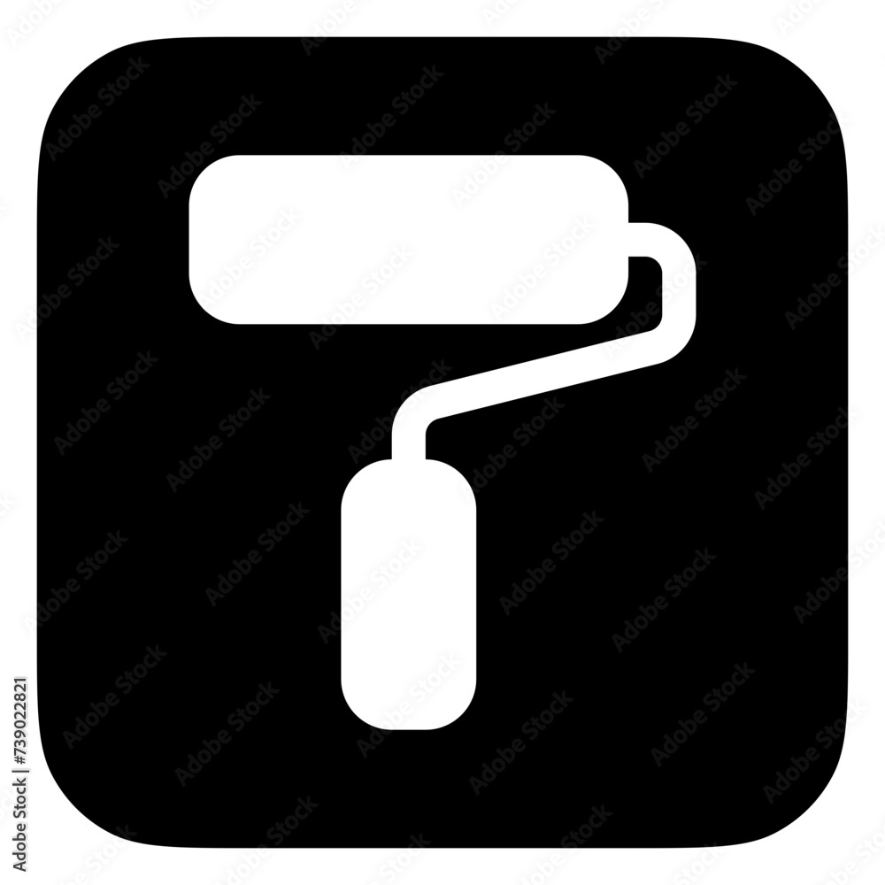 Editable paint roller vector icon. Property, real estate, construction, mortgage, interiors. Part of a big icon set family. Perfect for web and app interfaces, presentations, infographics, etc Editable paint roller vector icon. Property, real estate, construction, mortgage, interiors. Part of a big icon set family. Perfect for web and app interfaces, presentations, infographics, etc