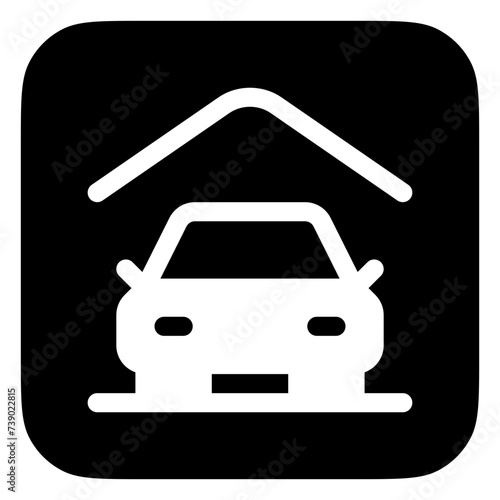 Editable parking area, garage vector icon. Property, real estate, construction, mortgage, interiors. Part of a big icon family. Perfect for web and app interfaces, presentations, infographics, etc