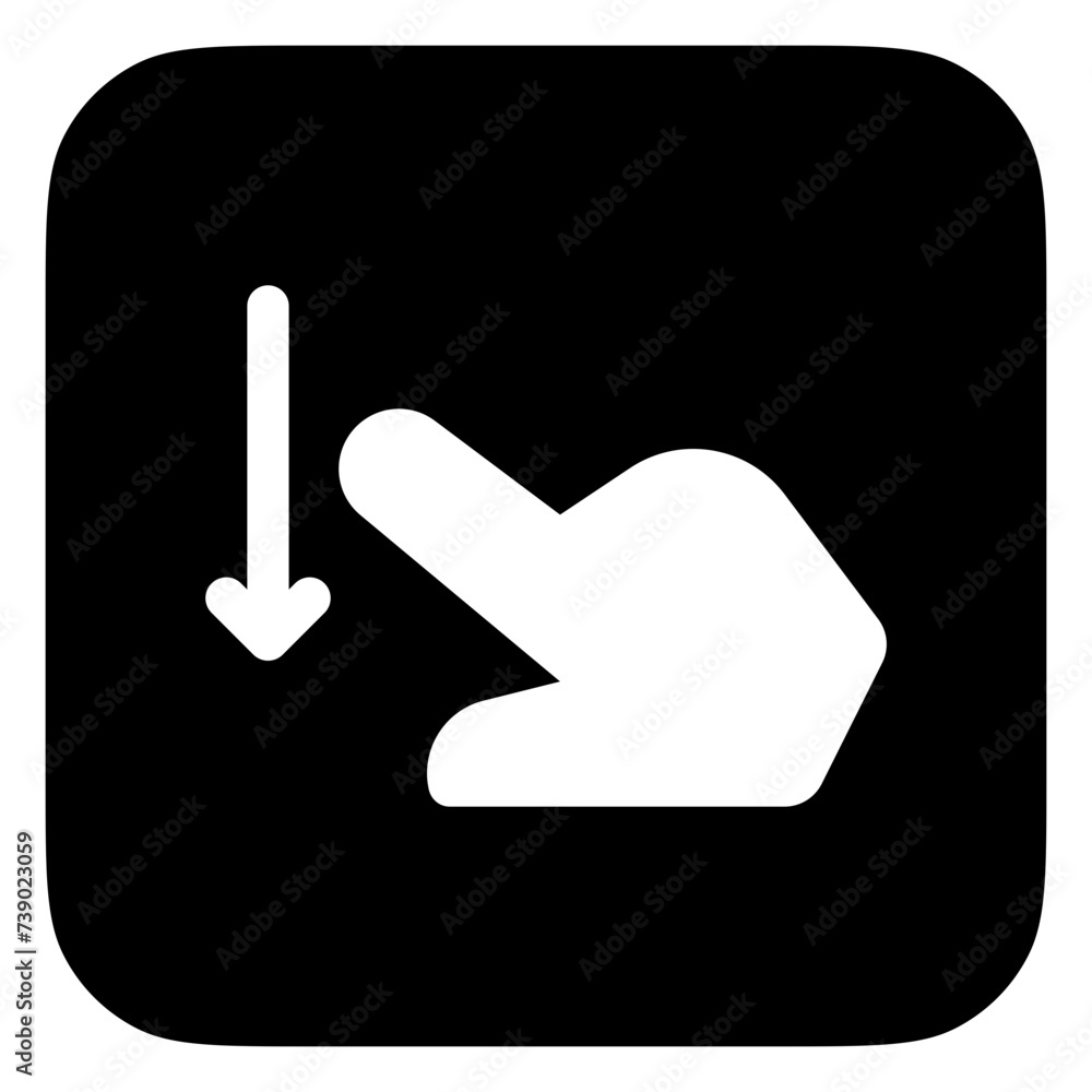 Editable one finger swipe down vector icon. Part of a big icon set family. Perfect for web and app interfaces, presentations, infographics, etc Editable one finger swipe down vector icon. Part of a big icon set family. Perfect for web and app interfaces, presentations, infographics, etc