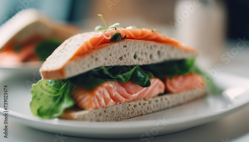 Salmon Bliss: A Gourmet Sandwich Delight