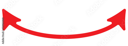 Dual semi circle arrow. Replaceable vector design