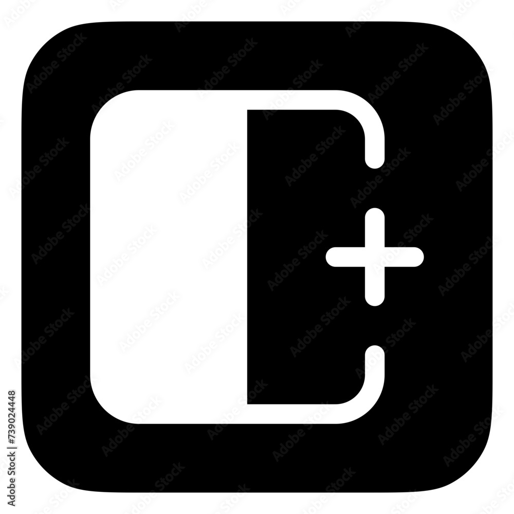 Editable add column to the right vector icon. Part of a big icon set family. Perfect for web and app interfaces, presentations, infographics, etc Editable add column to the right vector icon. Part of a big icon set family. Perfect for web and app interfaces, presentations, infographics, etc
