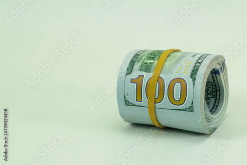 Roll of dollar bills