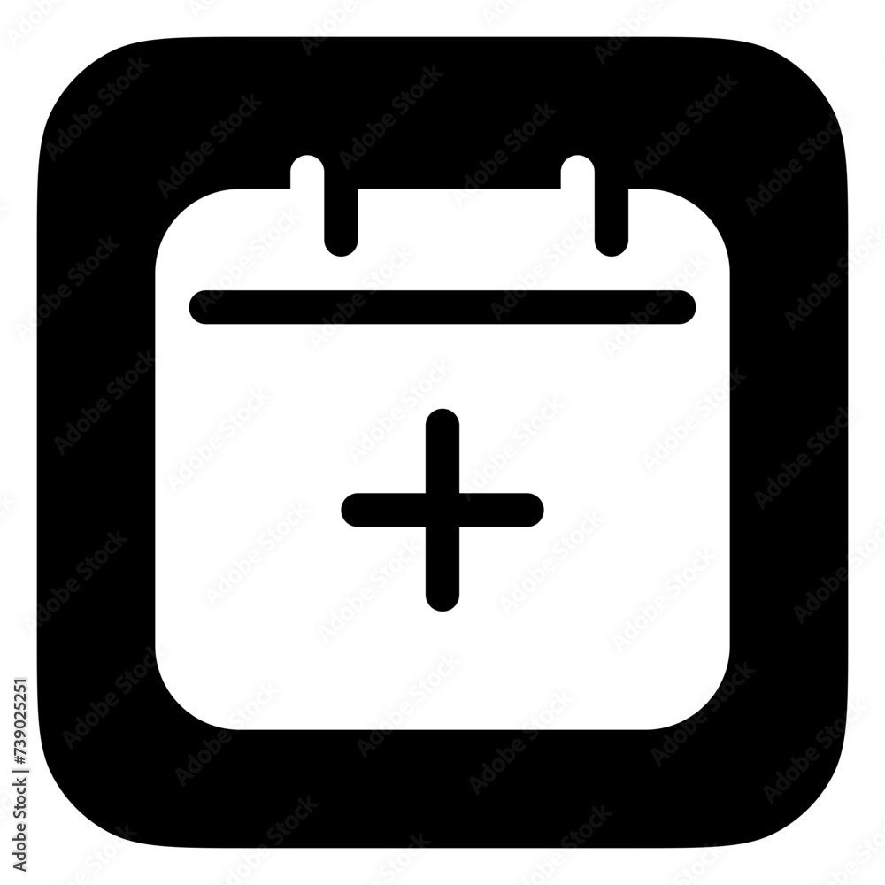 Editable vector add new calendar event icon. Part of a big icon set family. Perfect for web and app interfaces, presentations, infographics, etc Editable vector add new calendar event icon. Part of a big icon set family. Perfect for web and app interfaces, presentations, infographics, etc