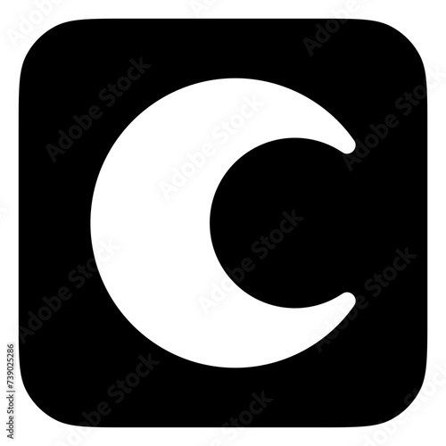 Editable vector crescent moon icon. Part of a big icon set family. Perfect for web and app interfaces, presentations, infographics, etc