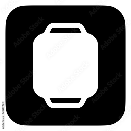 Editable vector blank square smartwatch screen icon. Part of a big icon set family. Perfect for web and app interfaces, presentations, infographics, etc