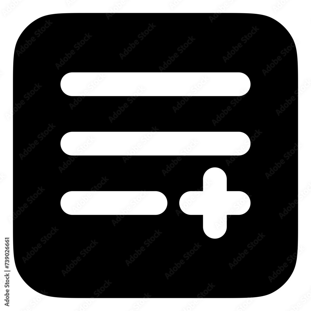 Editable vector add to playlist row icon. Black, transparent white background. Part of a big icon set family. Perfect for web and app interfaces, presentations, infographics, etc Editable vector add to playlist row icon. Black, transparent white background. Part of a big icon set family. Perfect for web and app interfaces, presentations, infographics, etc