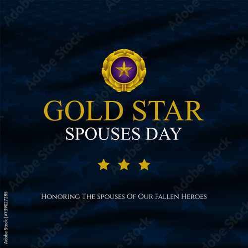Happy Gold Star Spouses Day Background Vector Illustration